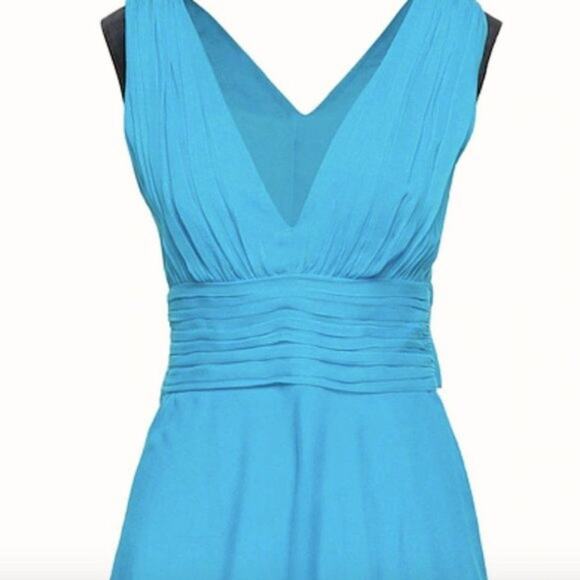 Emilio Pucci Gathered silk and cotton blend chiffon top azure size 8 - Picture 4 of 14